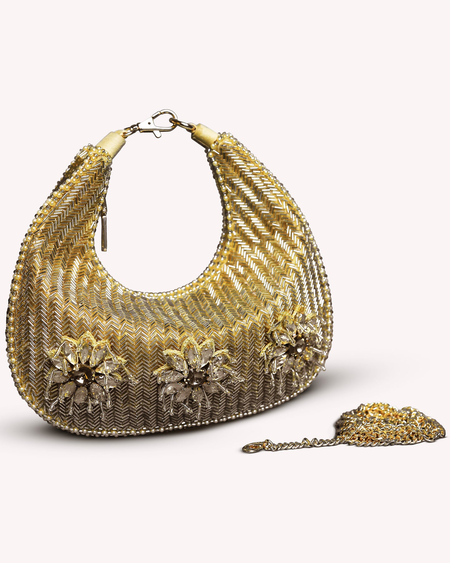 Gold Half Moon Bag