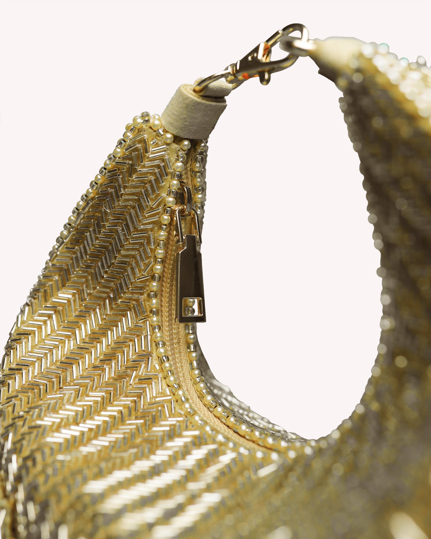 Gold Half Moon Bag