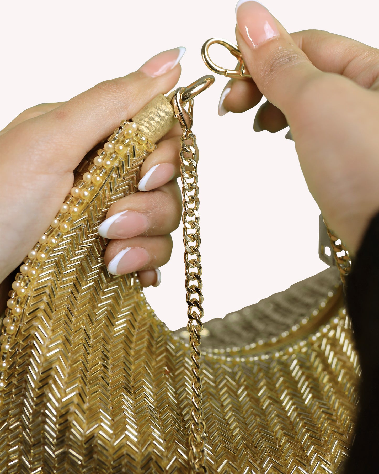 Gold Half Moon Bag