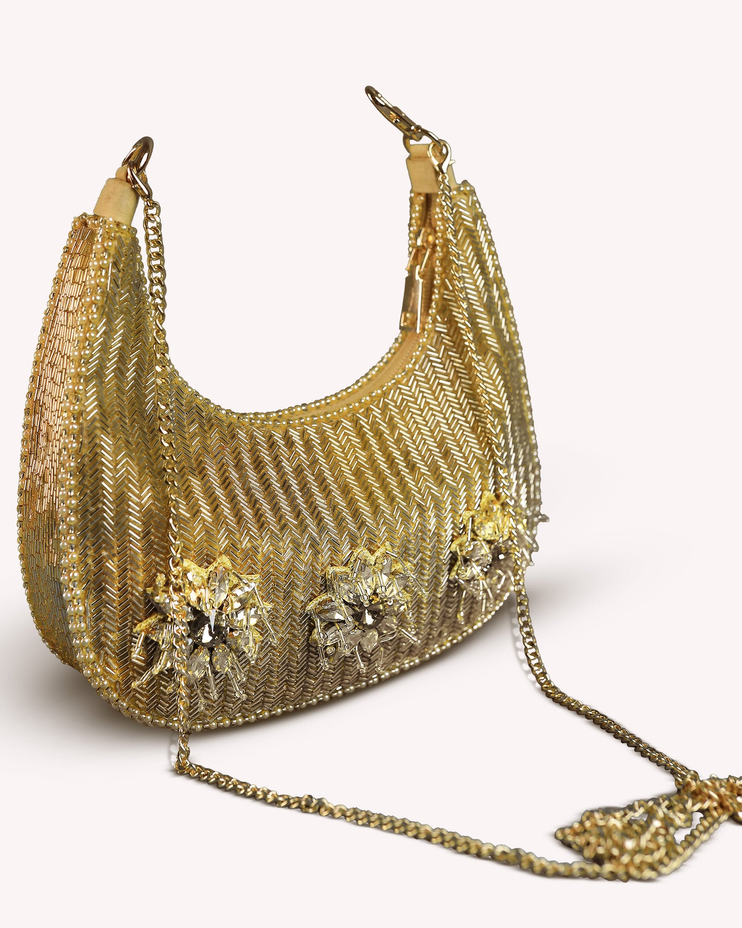 Gold Half Moon Bag