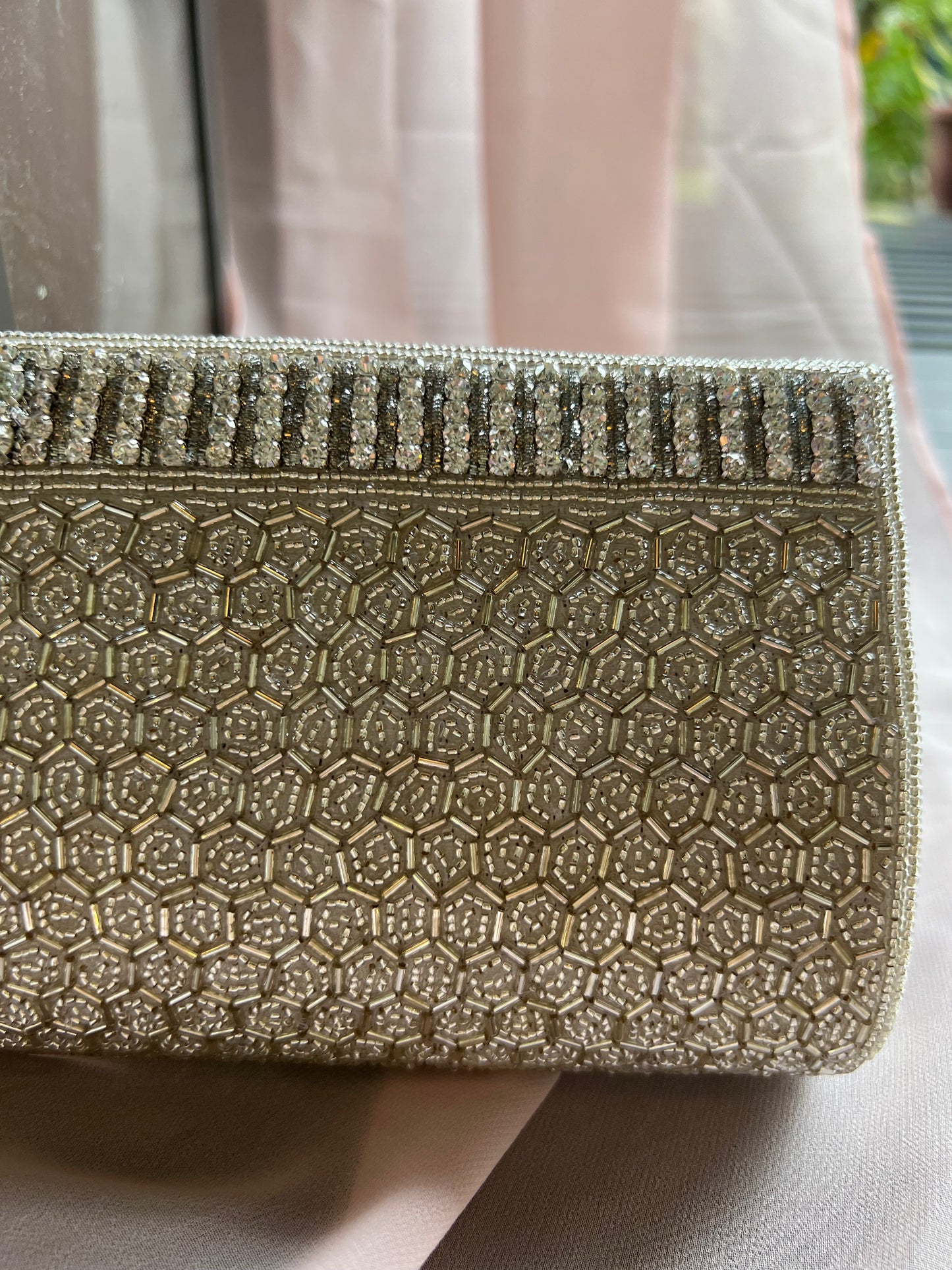 Silver Teardrop Clutch