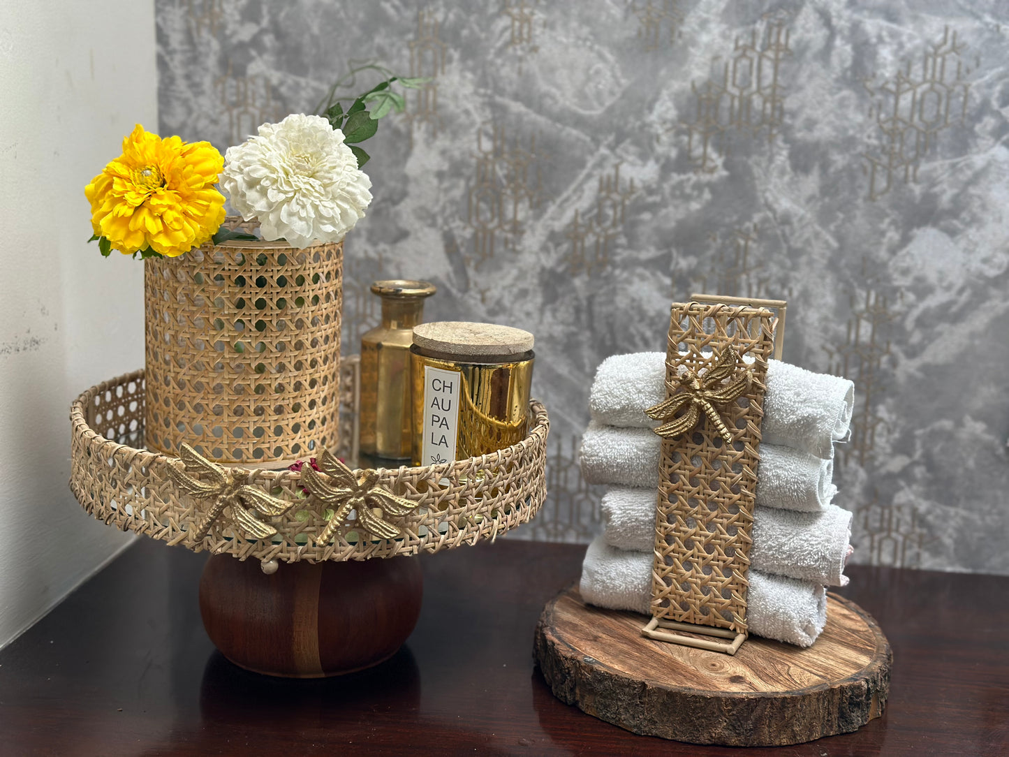 Rattan Towel Holder