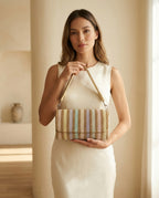The Pastel Stripe Clutch