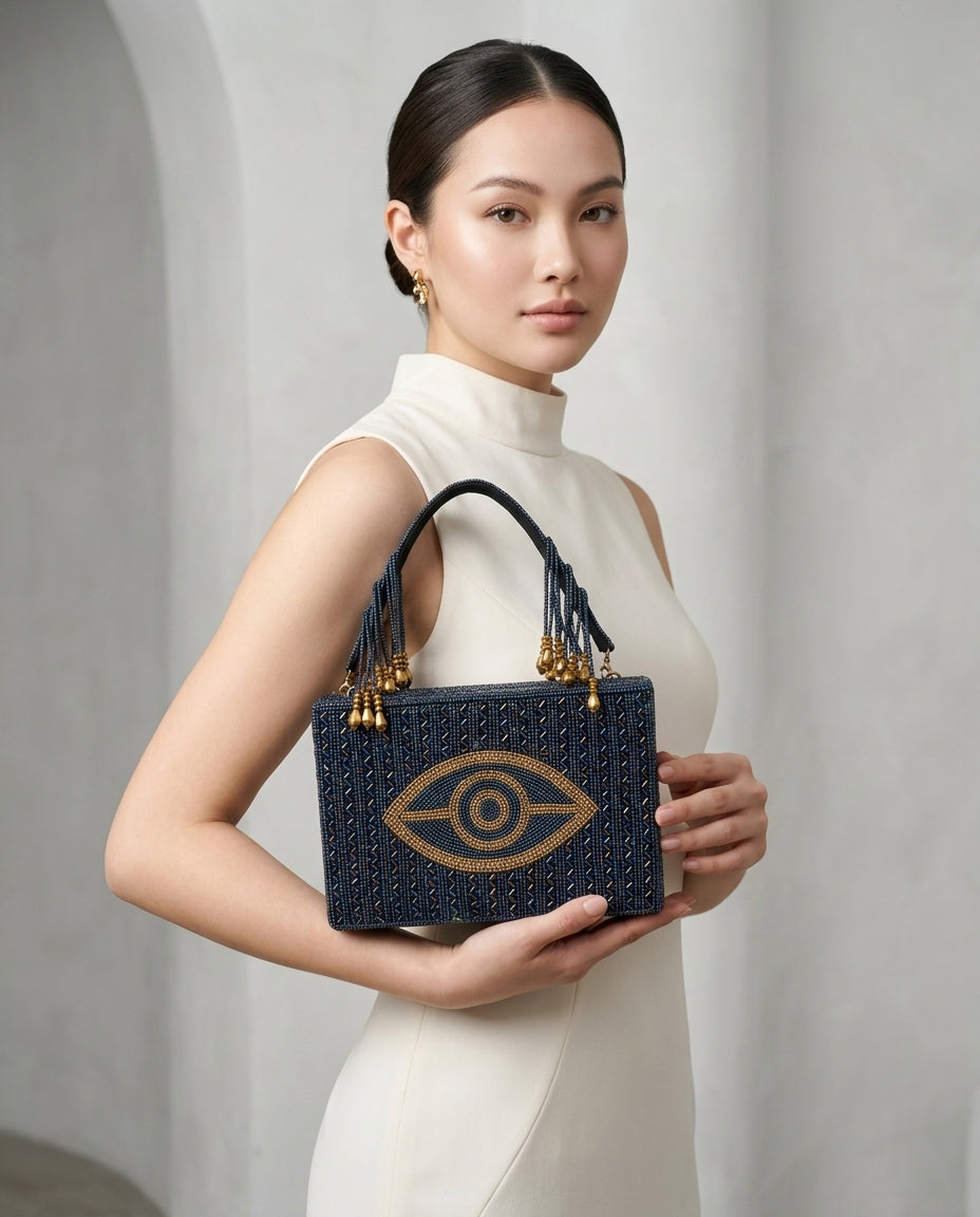 Navy Blue Nazar Bag