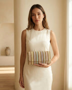 The Pastel Stripe Clutch