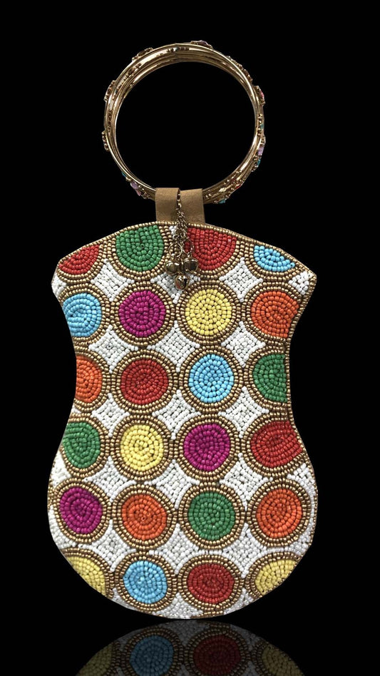 Multicolour Circles Bangle Mobile Bag