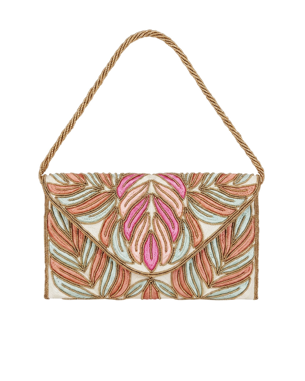 Copper Feather Clutch
