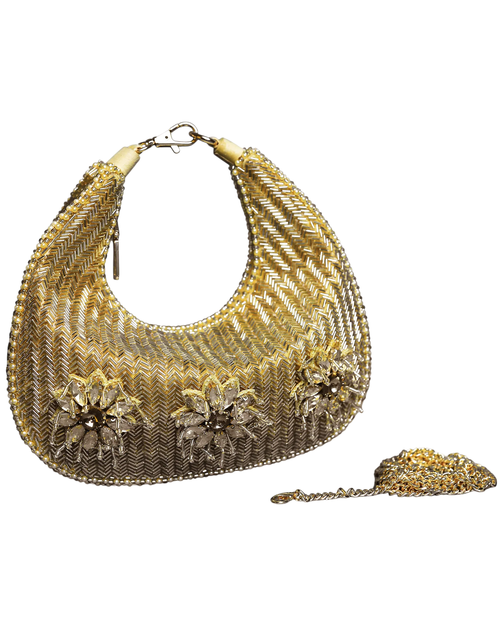 Gold Half Moon Bag