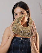 Gold Half Moon Bag