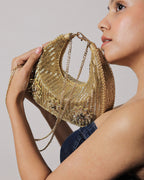 Gold Half Moon Bag