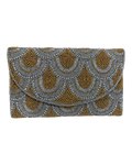 The Silver & Gold Scallop Clutch