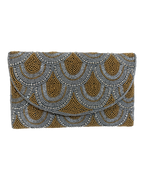 The Silver & Gold Scallop Clutch