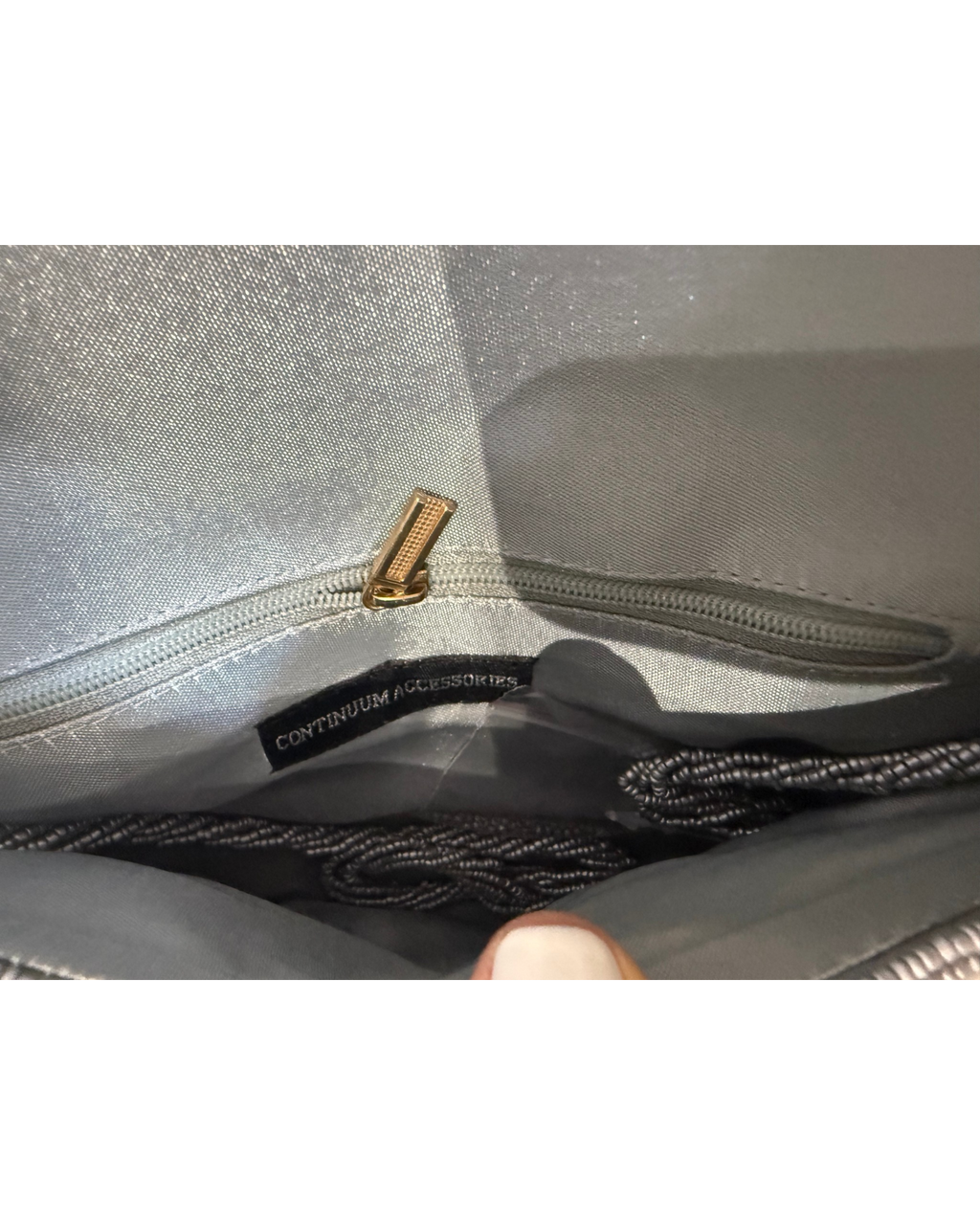The Silver & Gold Scallop Clutch