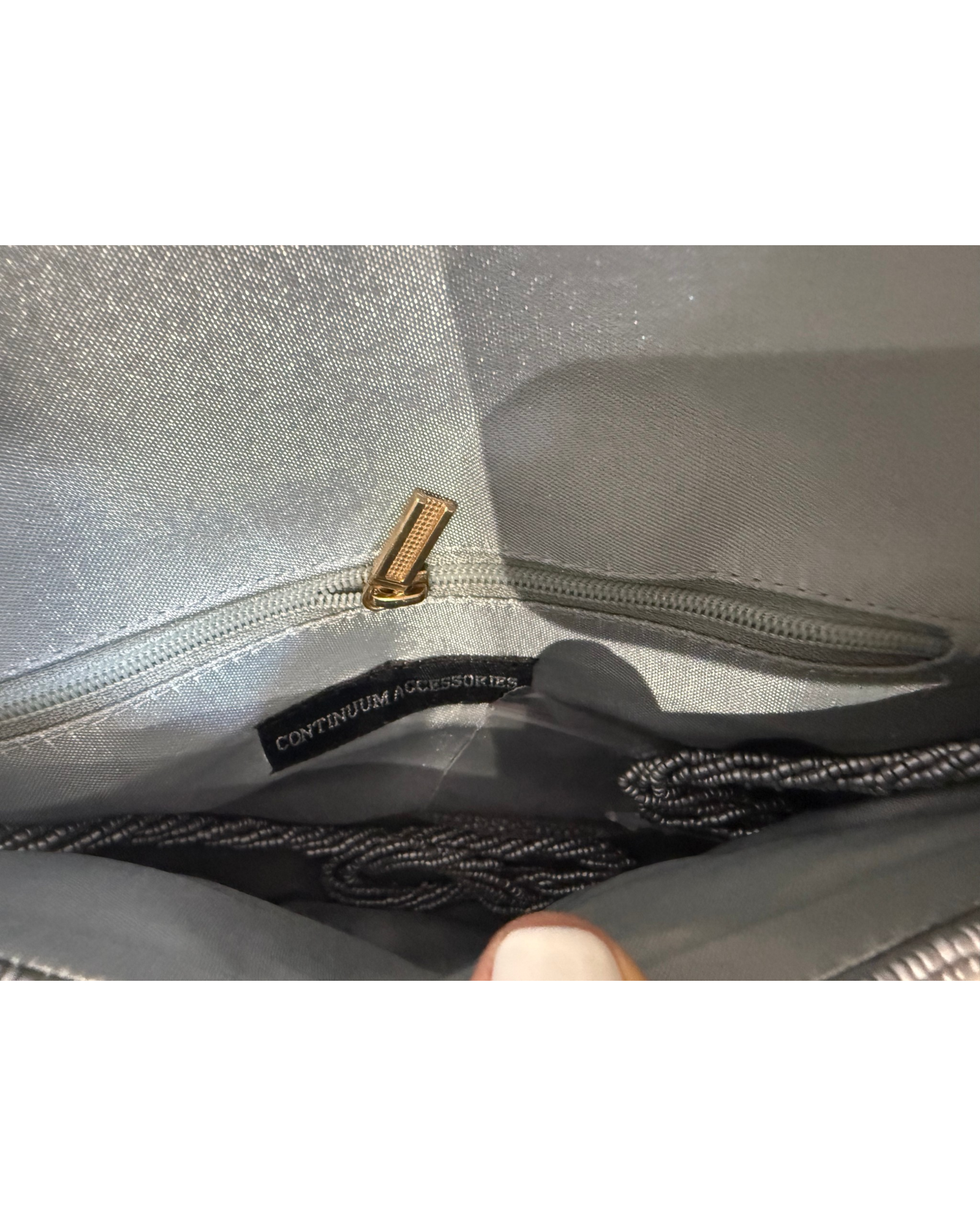 The Silver & Gold Scallop Clutch