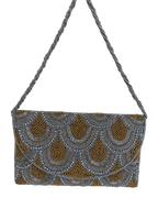 The Silver & Gold Scallop Clutch