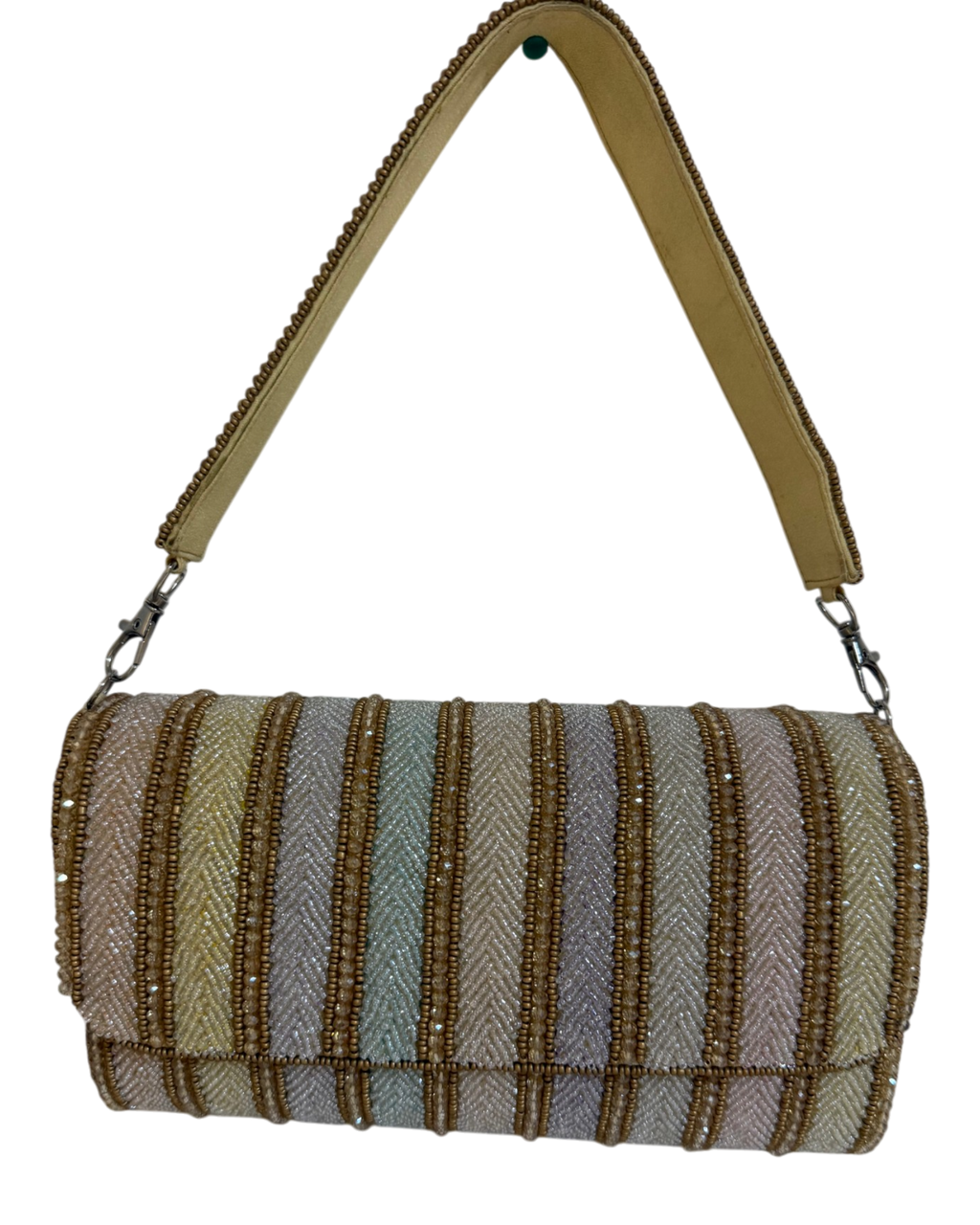 The Pastel Stripe Clutch