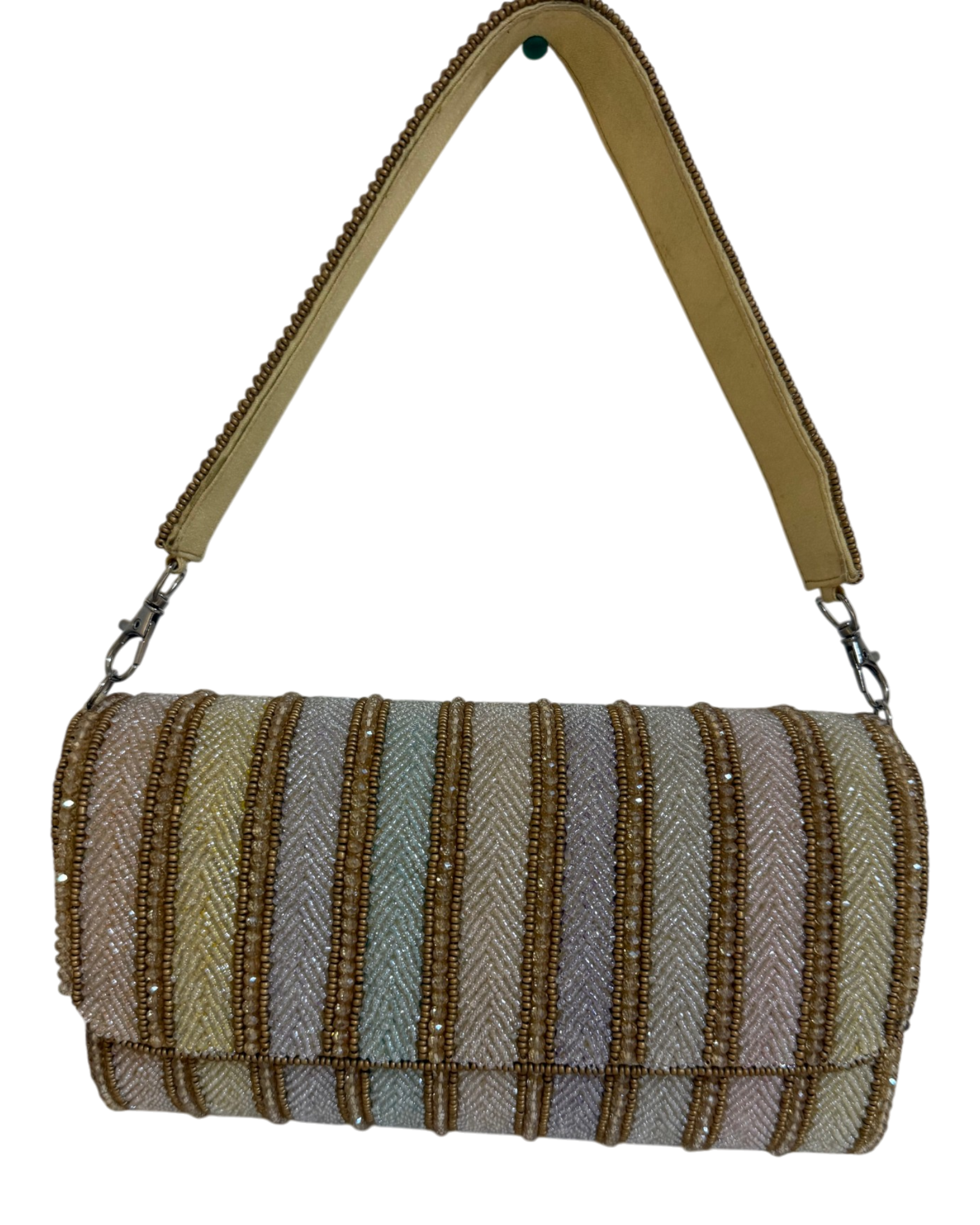 The Pastel Stripe Clutch