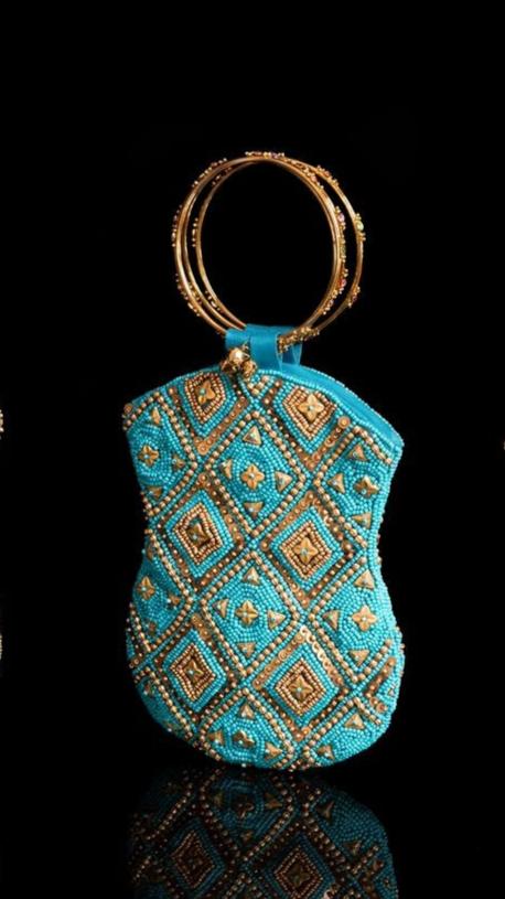 Turquoise Diamonds Bangle Mobile Bag