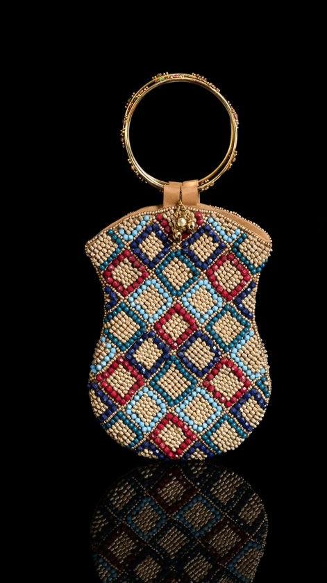 Blue-Red Diamonds Bangle Mobile Bag