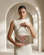 Copper Feather Clutch