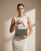 The Silver & Gold Scallop Clutch