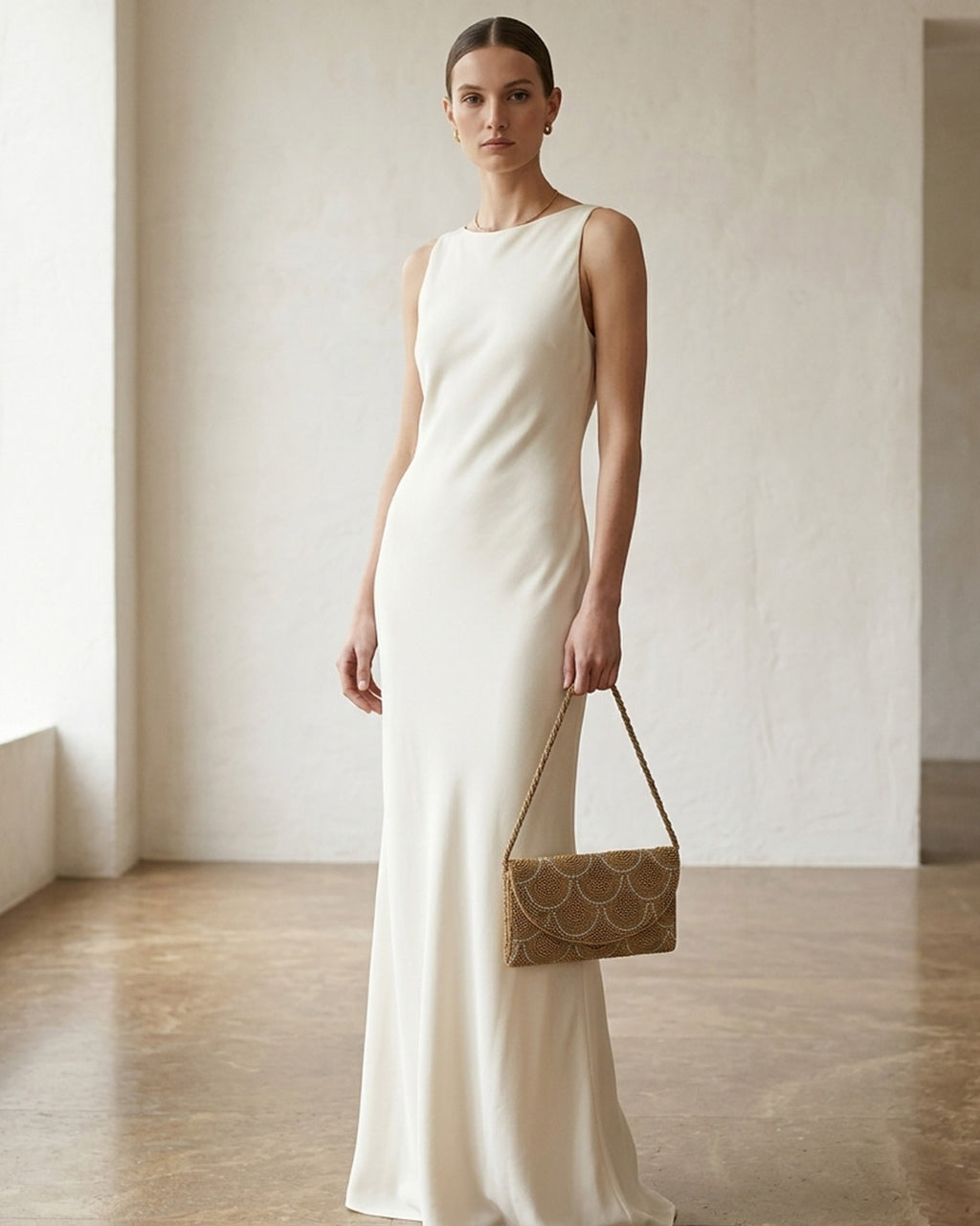The Gold Scallop Clutch