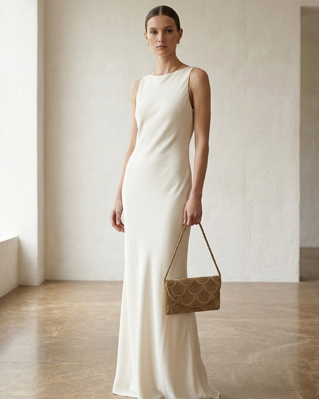 The Gold Scallop Clutch