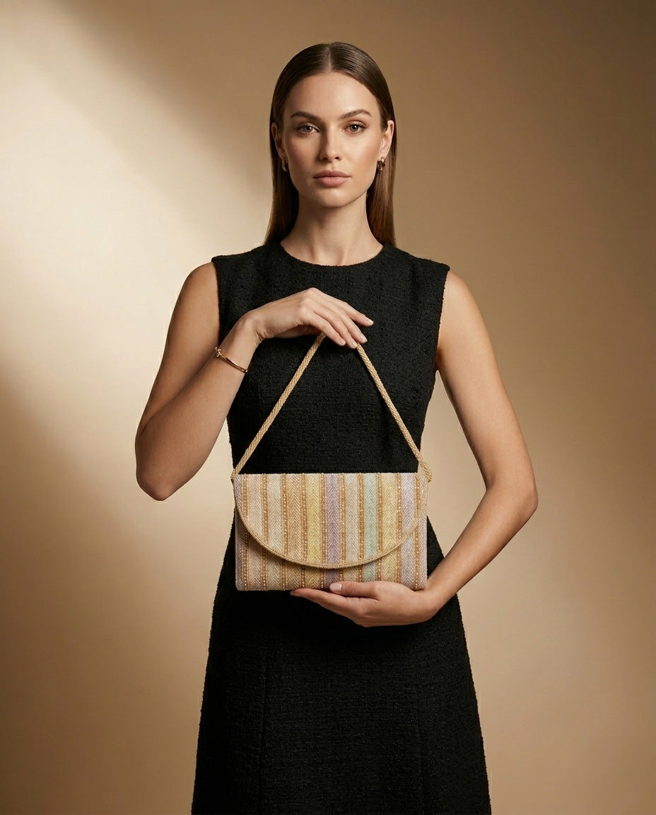 The Sunset Stripe Clutch