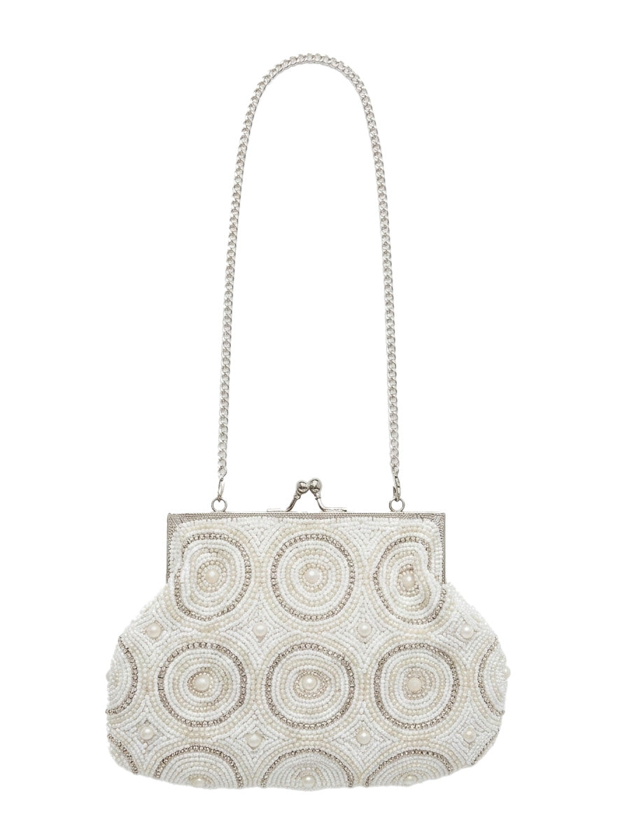 Pearl Rosette Clutch