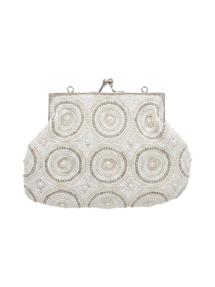 Pearl Rosette Clutch