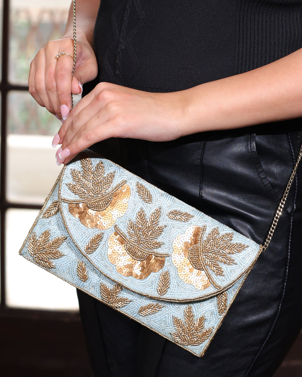 Suhana Neel Beaded Clutch