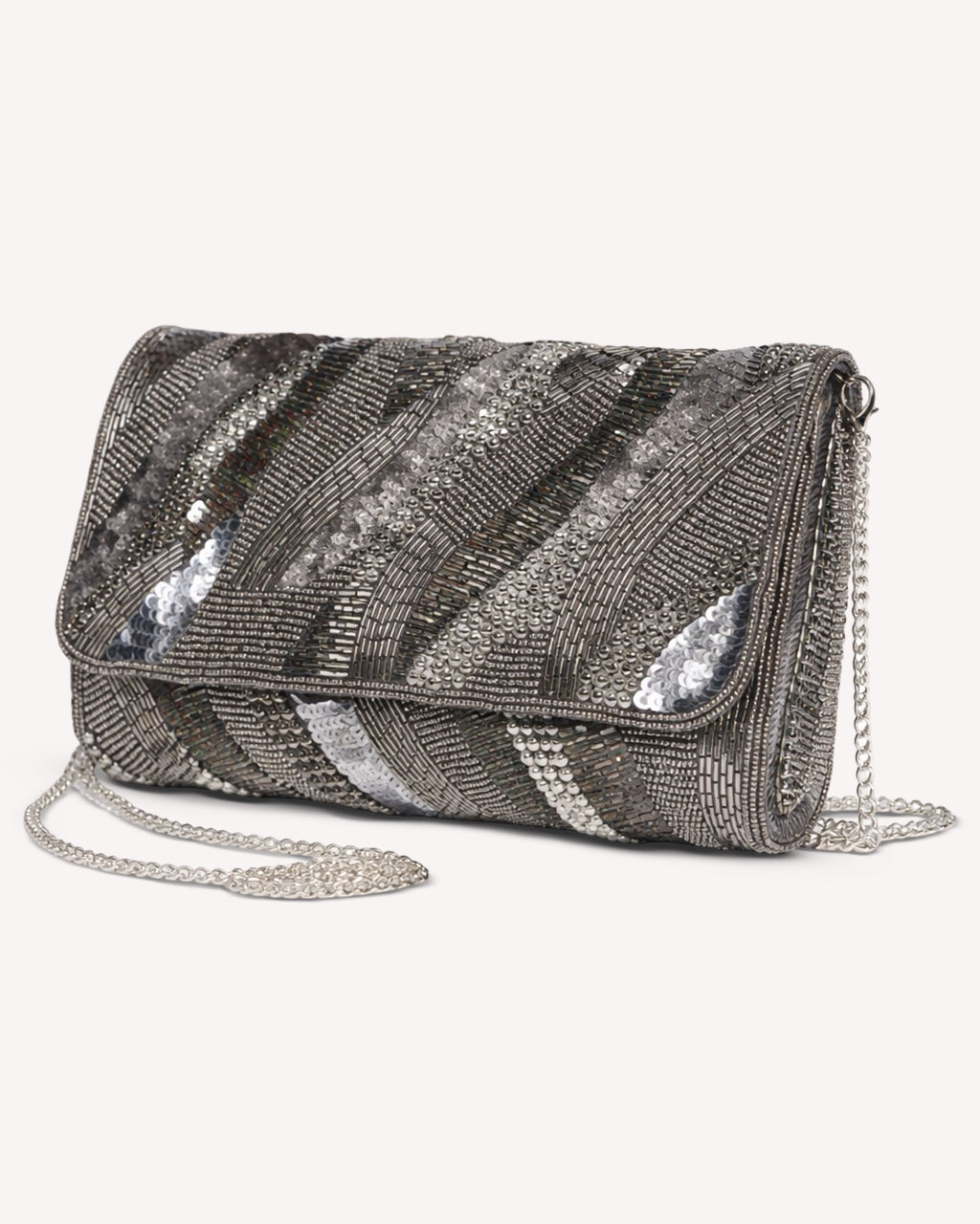 Midnight Wave Tassel Clutch