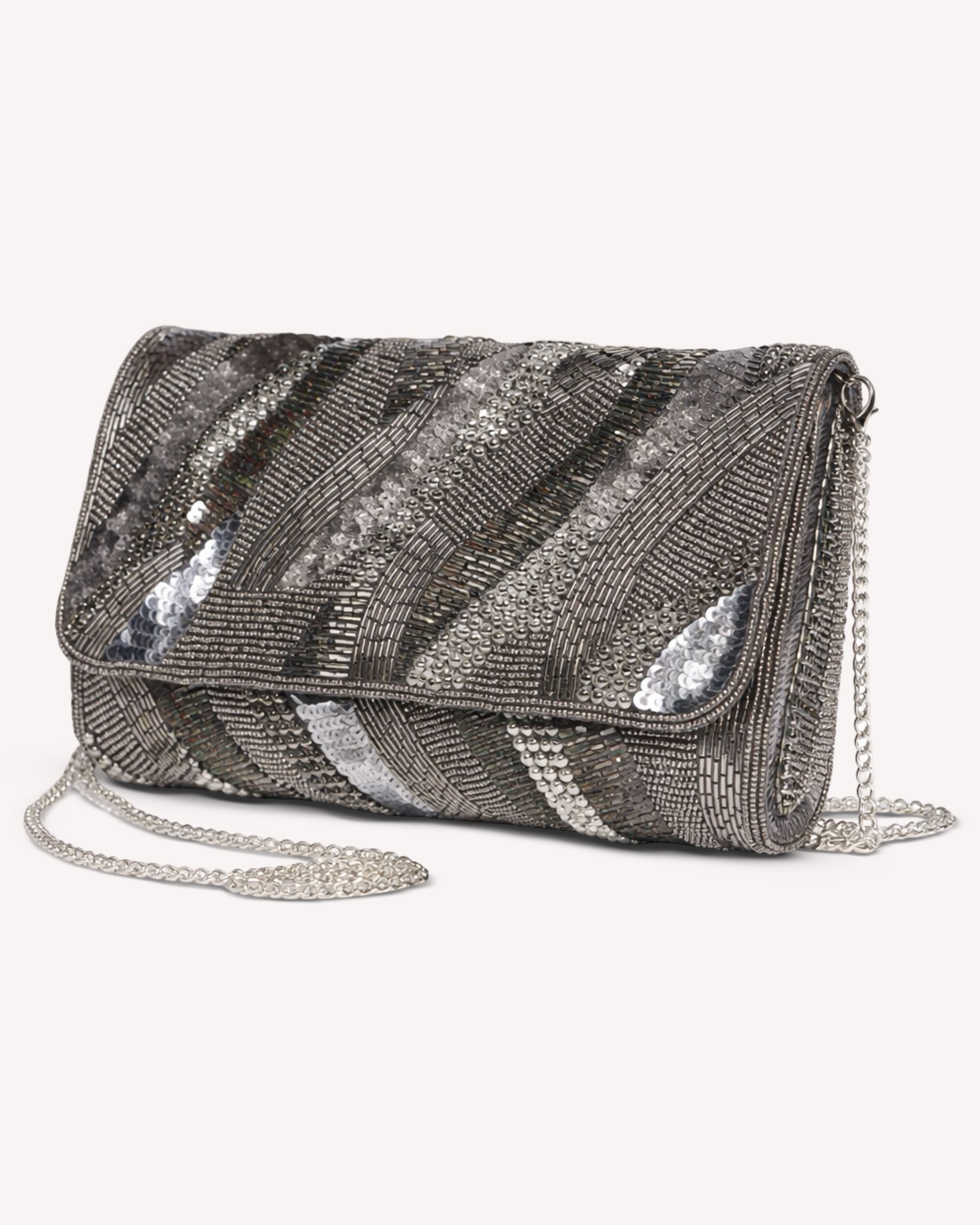 Midnight Wave Tassel Clutch