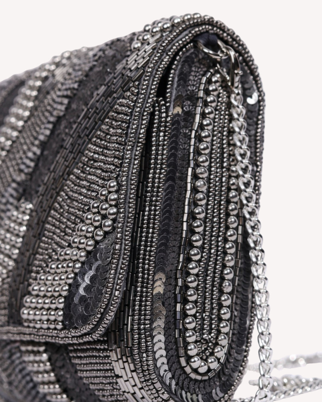 Midnight Wave Tassel Clutch