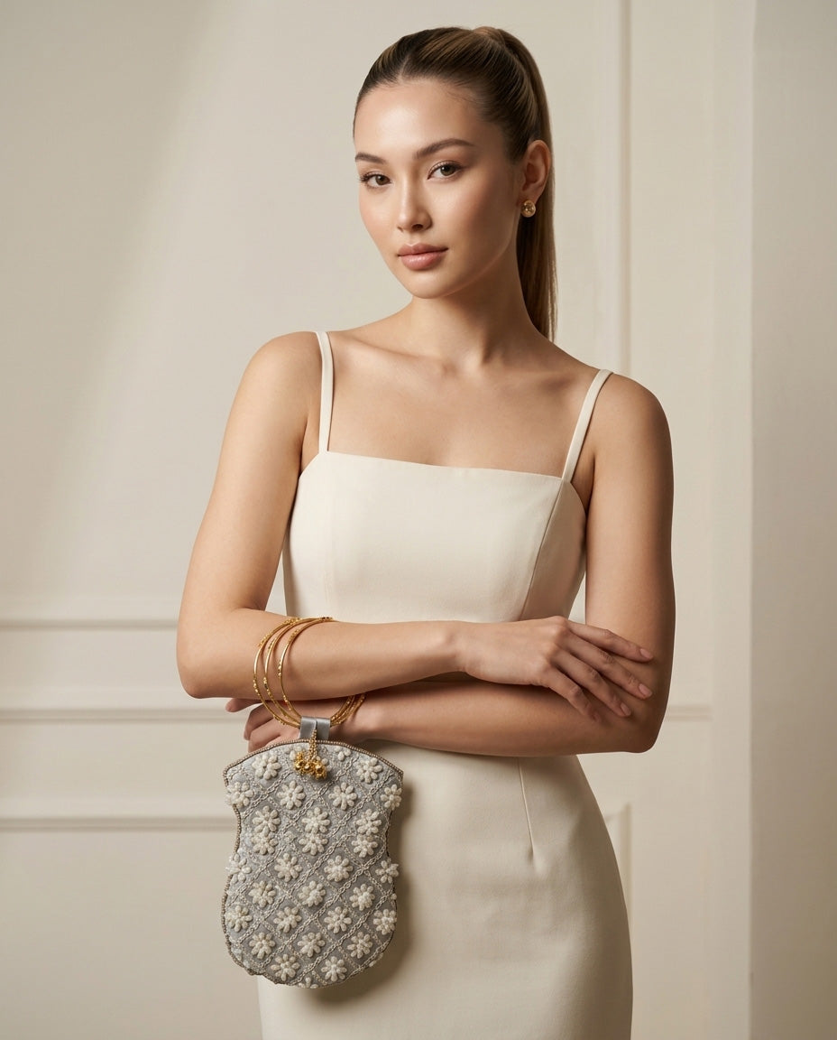 Pearl Blossom Bangle Bag
