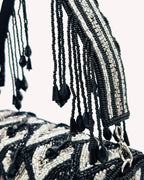 Midnight Lattice Beaded Bag