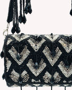 Midnight Lattice Beaded Bag
