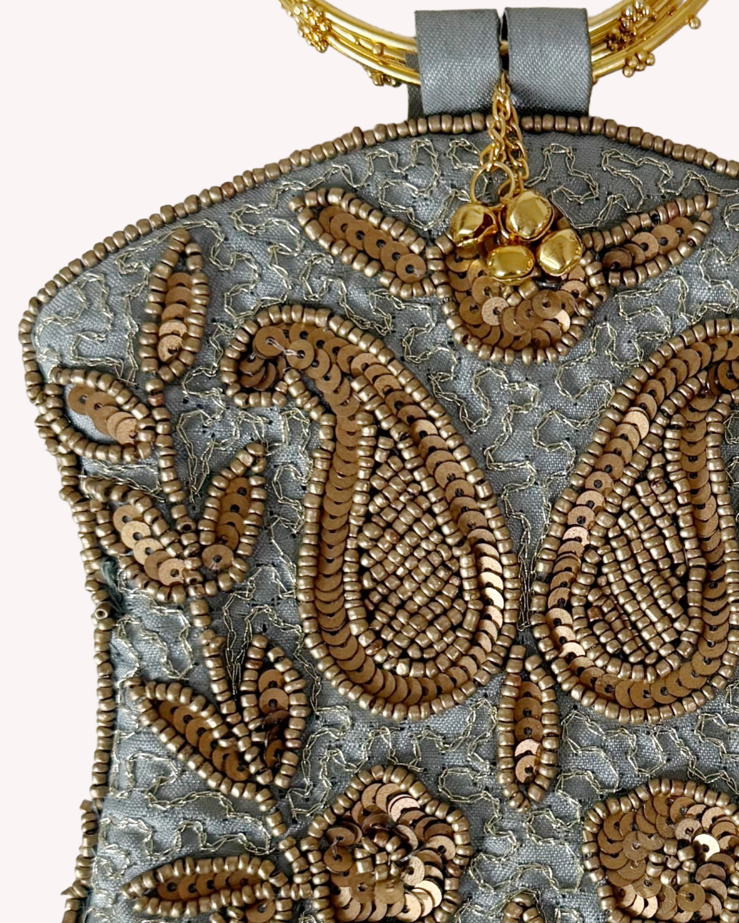 Grey Copper Paisley