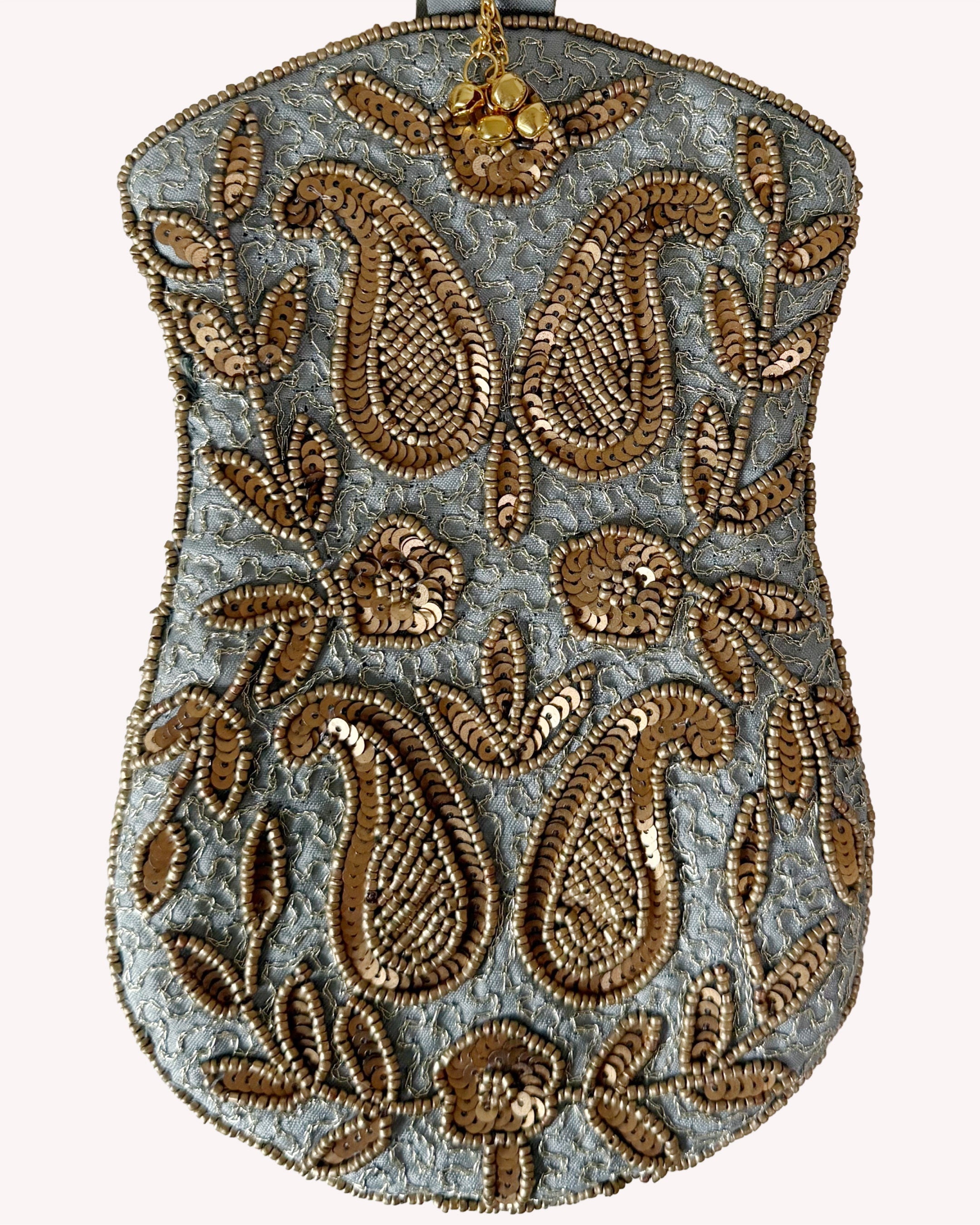 Grey Copper Paisley