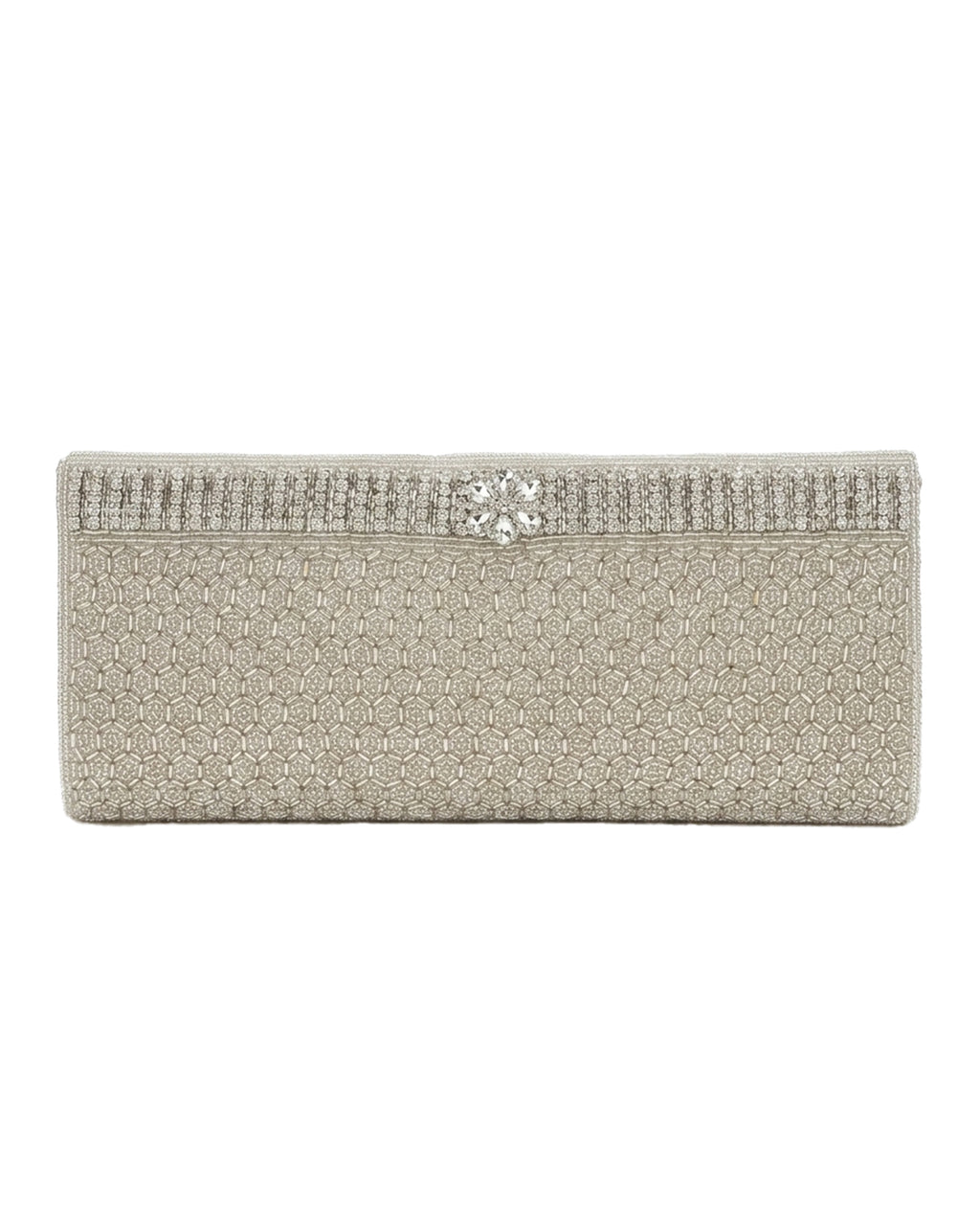 Silver Teardrop Clutch
