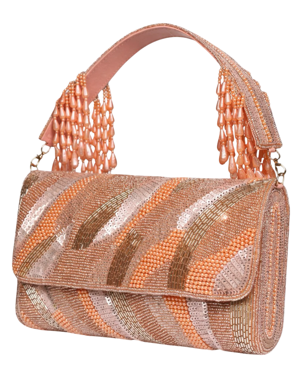 The Rosé Tassel Clutch