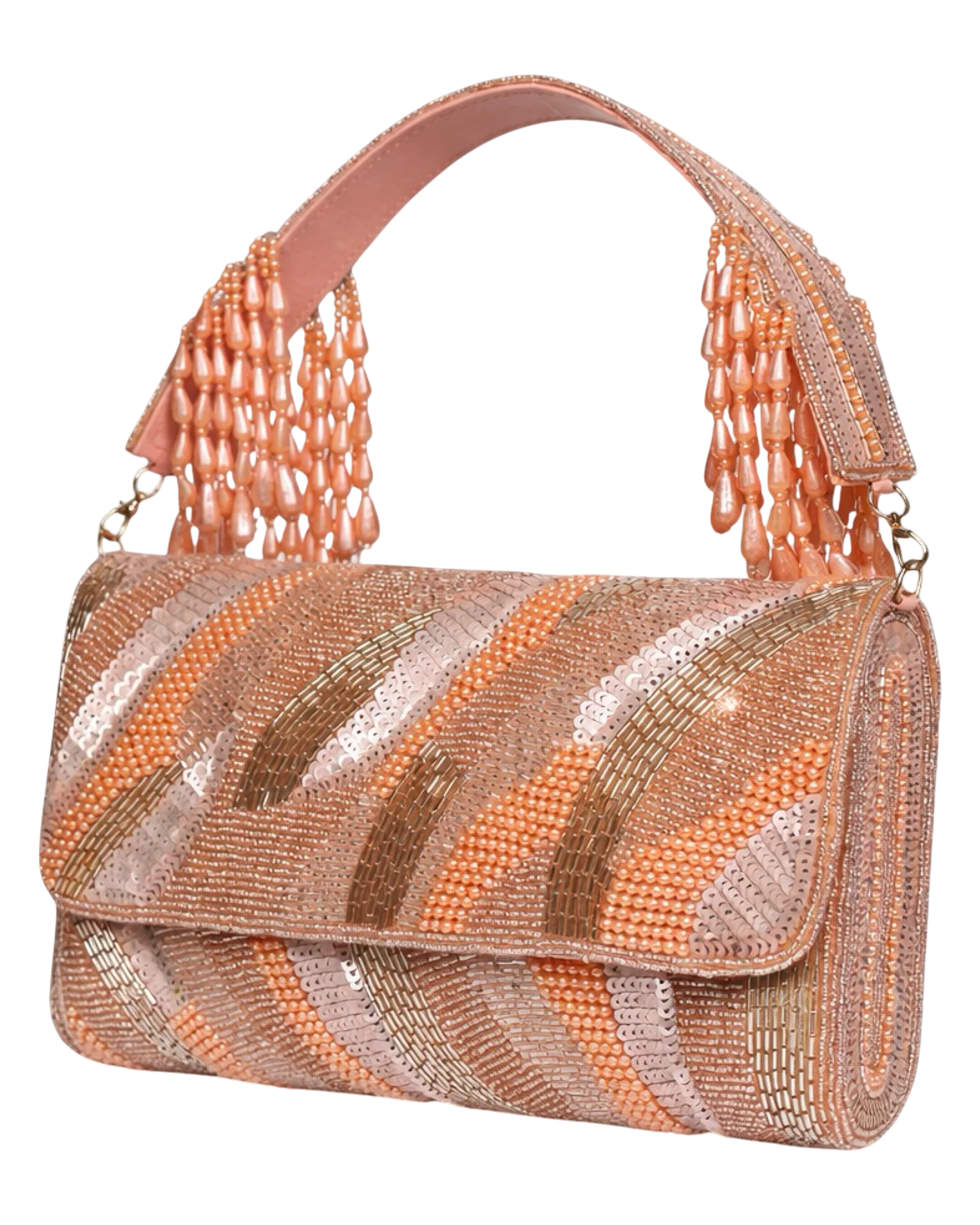 The Rosé Tassel Clutch